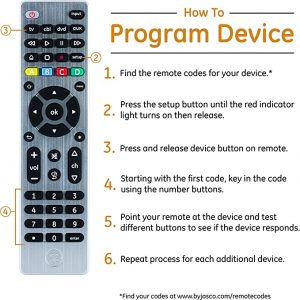 GE universal remote guide