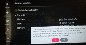 LG TV not connecting to WiFi