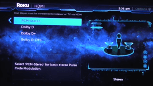 Change audio settings on Roku
