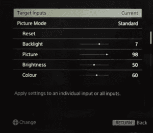 Sony TV blue tint