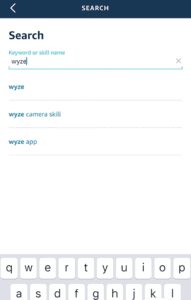 Add Wyze skill to Alexa