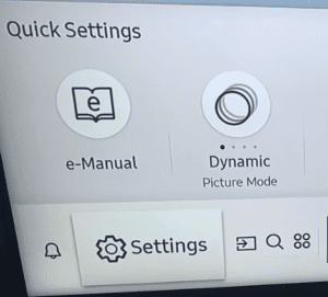 Samsung TV settings