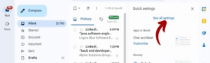 See all setting Gmail